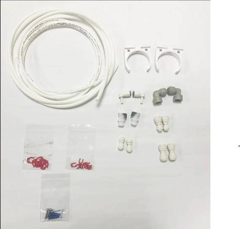 Installation kit for DSU-H or SSU-H in-line installations inside bottle filler and drinking water fountain applications. Includes all items necessary for installation.