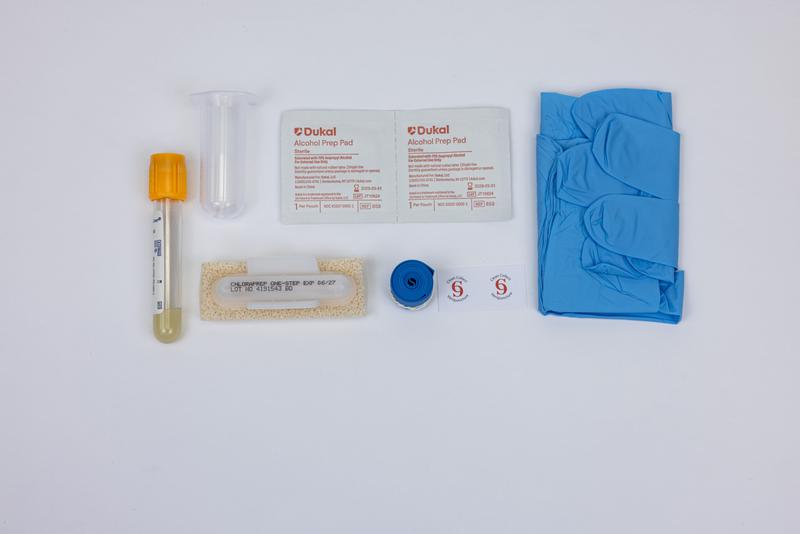 LSL CLEAN COLLECT BLOOD CULTURE KIT, VENIPUNCTURE, STERILE, SST PLH 3.5 ML GOLD, BLOOD COLLECTION ADAPTER, NITRILE WALLETED GLOVES MEDIUM, CHLORAPREP FREPP 1.5 ML, ALCOHOL PREP PAD, TOURNIQUET 3/4X18", RED DECAL SET (2 ea/card), 40 EA/CA