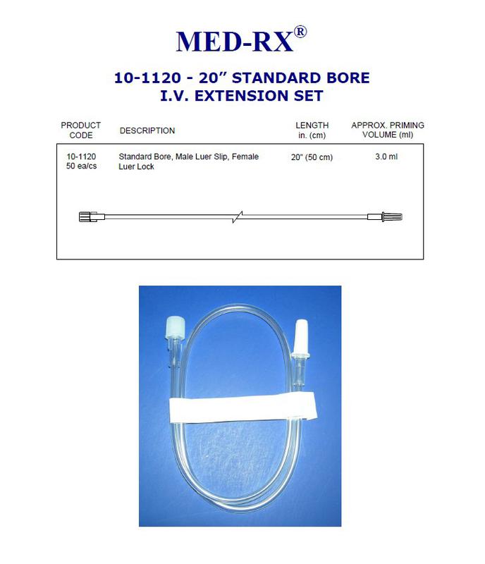 CHS USA, Inc STD BORE 20" MRX SINGLE LINE LUER M LUER SLIP,FEMALE LL CS 50 COO: CANADA