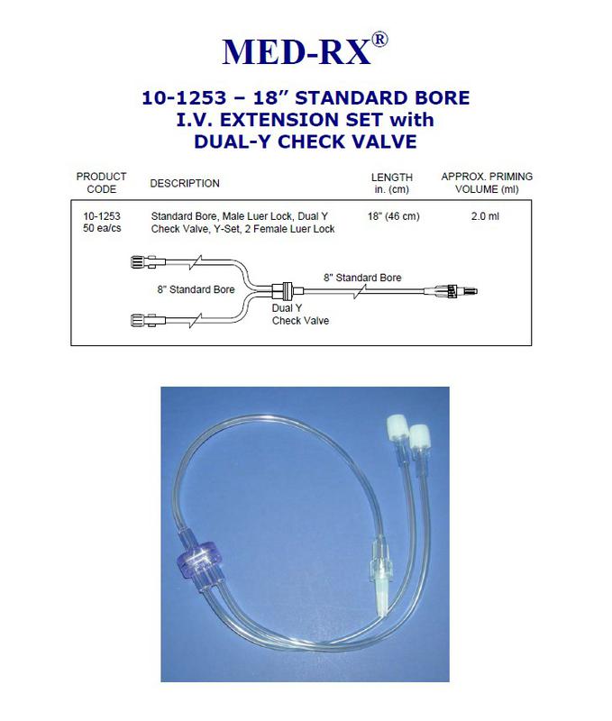 CHS USA Inc, Y-TUB.SET 18"(46CM) MRX DUAL CHECK VALVE  COO: Taiwan