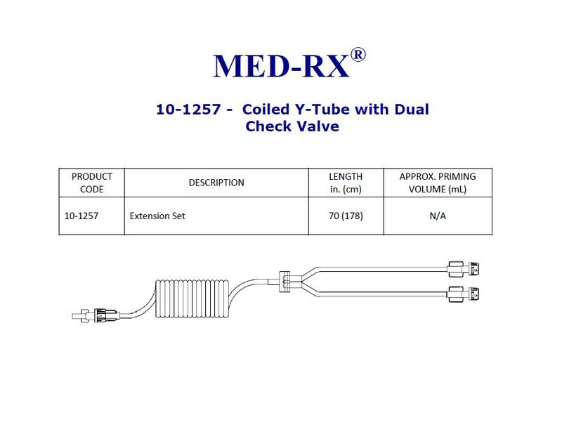 CHS USA Inc, EXT SET, 70" Y-TYPE MRX W/ DUAL CHECK VALVE COILED LINE,400 PSI COO: Taiwan