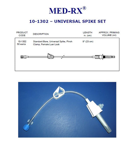 CHS USA inc, STD BORE 9" MRX UNIV SPIKE, PINCH CLAMP, FEMALE COO: Canada