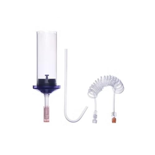 CHS USA 200ml Syringe Kit, Integrated Luer Thread and Short Neck, 60in Coiled Tubing, Fill Straw and Spike, Compatible with Mallinckrodt OptiVantage DH CT Injector, UOM CA/50, COO Canada