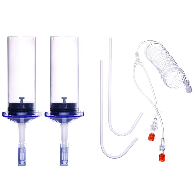 CHS USA 200ml Syringe Kit, Y-Set 60in Coiled Tubing, Fill Spike, Compatible with Mallinckrodt OptiVantage DH CT Injector, UOM CA/20, COO Canada