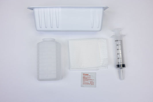 LSL PISTON IRRIGATION TRAY, PREMIUM, STERILE, 500 ML GRADUATED CONTAINER, 60 ML PISTON SYRINGE, 500 ML GRADUATED CONTAINER, TIP PROTECTOR, WATERPROOF DRAPE, ALCOHOL PREP PAD, 1200 ML GRADUATED COLLECTION TRAY, 20 EA/CA