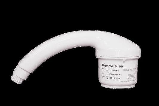 70-0282-IS - Nephros S100 Shower Handheld Filter, 10 Packs/Case  (4-pack), for handheld shower fixtures - Each multi-pack provides 4 microfilters for protection against bacteria at a single point of use. Ea filter has a 3-mo svc life, 12 mos protection.