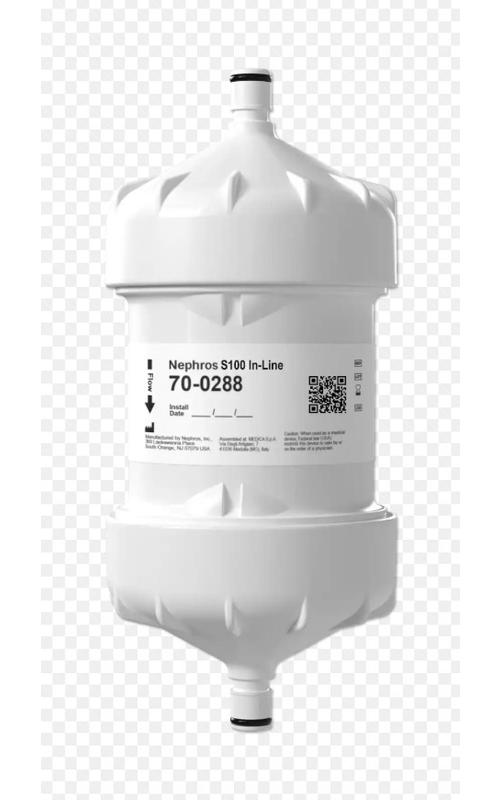 70-0288-IS - Nephros S100 In-Line Filter (QC - Quick Connect, 10 Packs/Case (4-pk), typically for sinks or eyewash stations - Ea multi-pack provides 4 microfilters for protection against bacteria at a single point of use. Ea filter has a 3-mo svc life.
