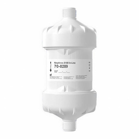 70-0289-R - Nephros S100 In-Line Filter, 10 Packs/Case  (Threaded (4-pk) - Ea replacement multi-pack provides 4 microfilters for protection against bacteria at a single point of use for 12-mos and incl svc for 4 replacements.(New Install not incl).