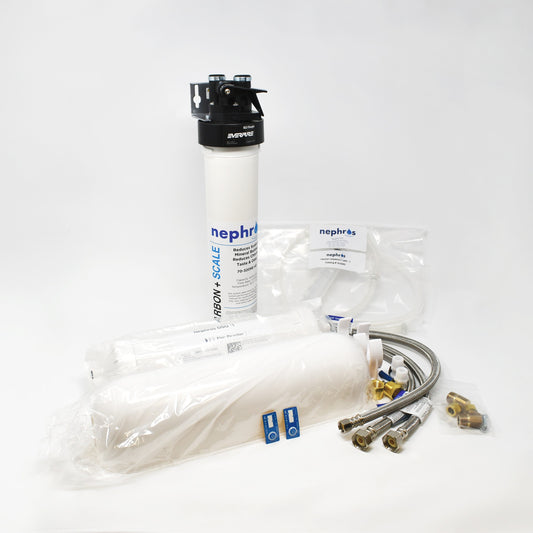 NEPHROS A MULTI-FILTER KIT FOR INFECTION CONTROL AND REDUCTION OF SCALE; CHLORINE, TASTE, & ODOR; CYSTS; AND CLASS 1 PARTICULATE. WORKS WITH ICE MACHINES, WATER FOUNTAINS, OR OTHER IN-LINE APPLICATIONS. INCLUDES (1) DSU-H IN-LINE ULTRAFILTER.