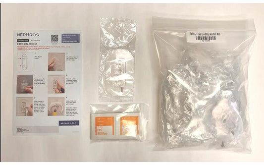 Accessory kit to mount DSU-H or SSU-H filters on tile, metal or other smooth-non painted surfaces without the use of a drill. Kit comes equipped with all components necessary to mount filter.