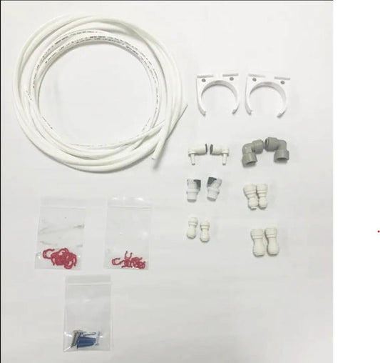 Installation kit for DSU-H or SSU-H in-line installations inside bottle filler and drinking water fountain applications. Includes all items necessary for installation.
