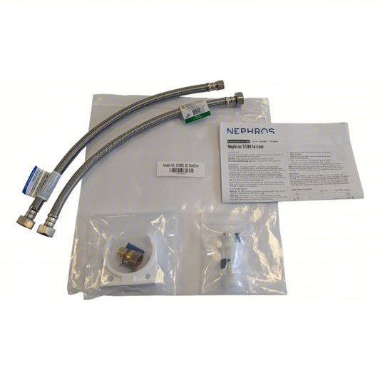 Installation kit to support installation of 1 Nephros S100 In-Line Microfilter or SSU-H Ultrafilter (Quick Connect only) at a sink or eyewash station