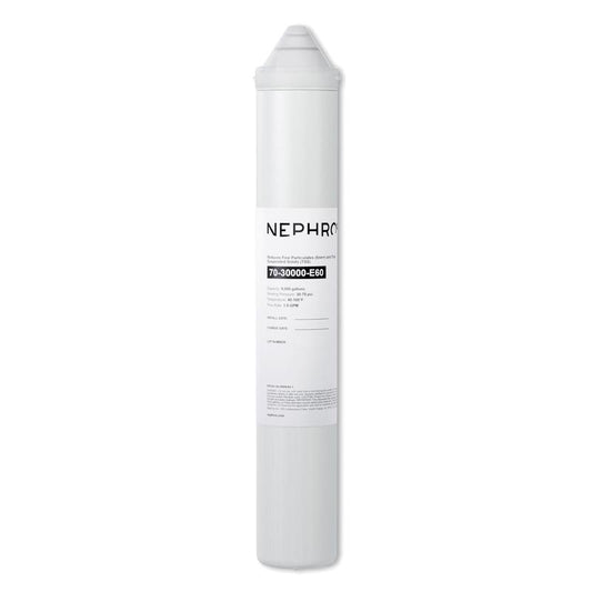 NEPHROS 30-SERIES FILTER IS IDEAL FOR THE REDUCTION OF FINE PARTICULATE AS SMALL AS 5NM, AND TOTAL SUSPENDED SOLIDS (TSS). THIS MODEL TYPE CREATES HIGH-QUALITY WATER FOR BEVERAGE OR FOOD APPLICATIONS AND ICE MACHINES. COMPATIBLE WITH PENTAIR EVERPURE.