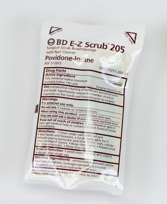 LSL VA ONLY, SURGICAL SCRUB BRUSH, IMPREGNATED WITH PVP, 240 EA/CA