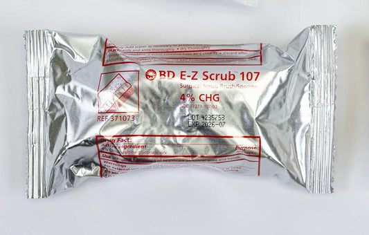 LSL VA ONLY, SURGICAL SCRUB BRUSH IMPREGNATED WITH CHG, 240 EA/CA