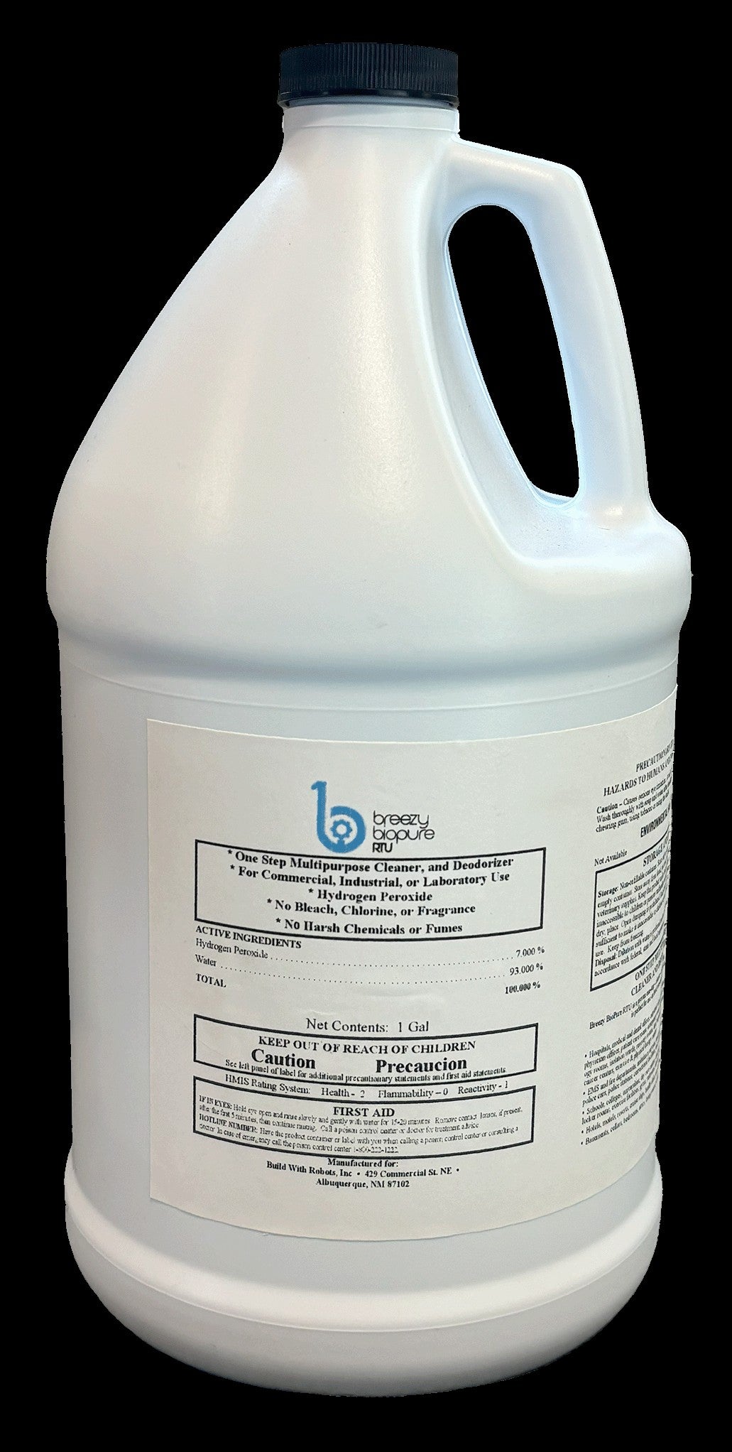 Breezy BioPure Cleaner & Deodorizer, case of four one-gallon jugs, including S&H