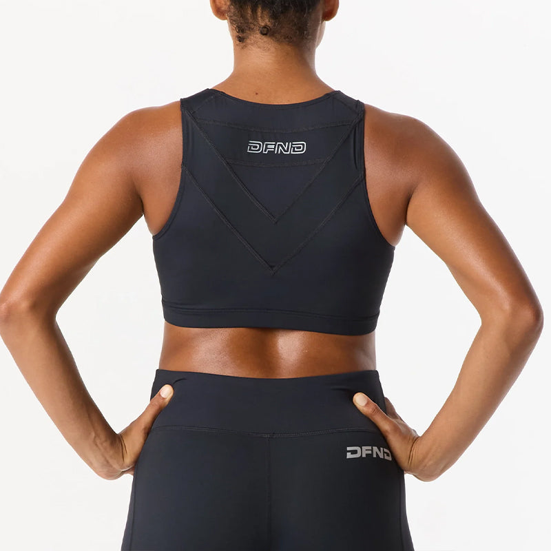 WOMENS DFND AX HYBRID SPORTS BRA-1-PIECE.SIZE S. MADE IN USA / BERRY COMPLIANT