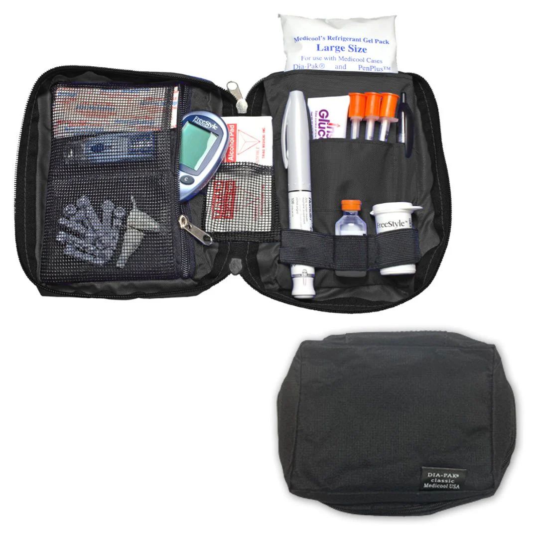 Medicool DIA-PAK CLASSIC DIABETIC TRAVEL CASE  - BLACK, 1/BX