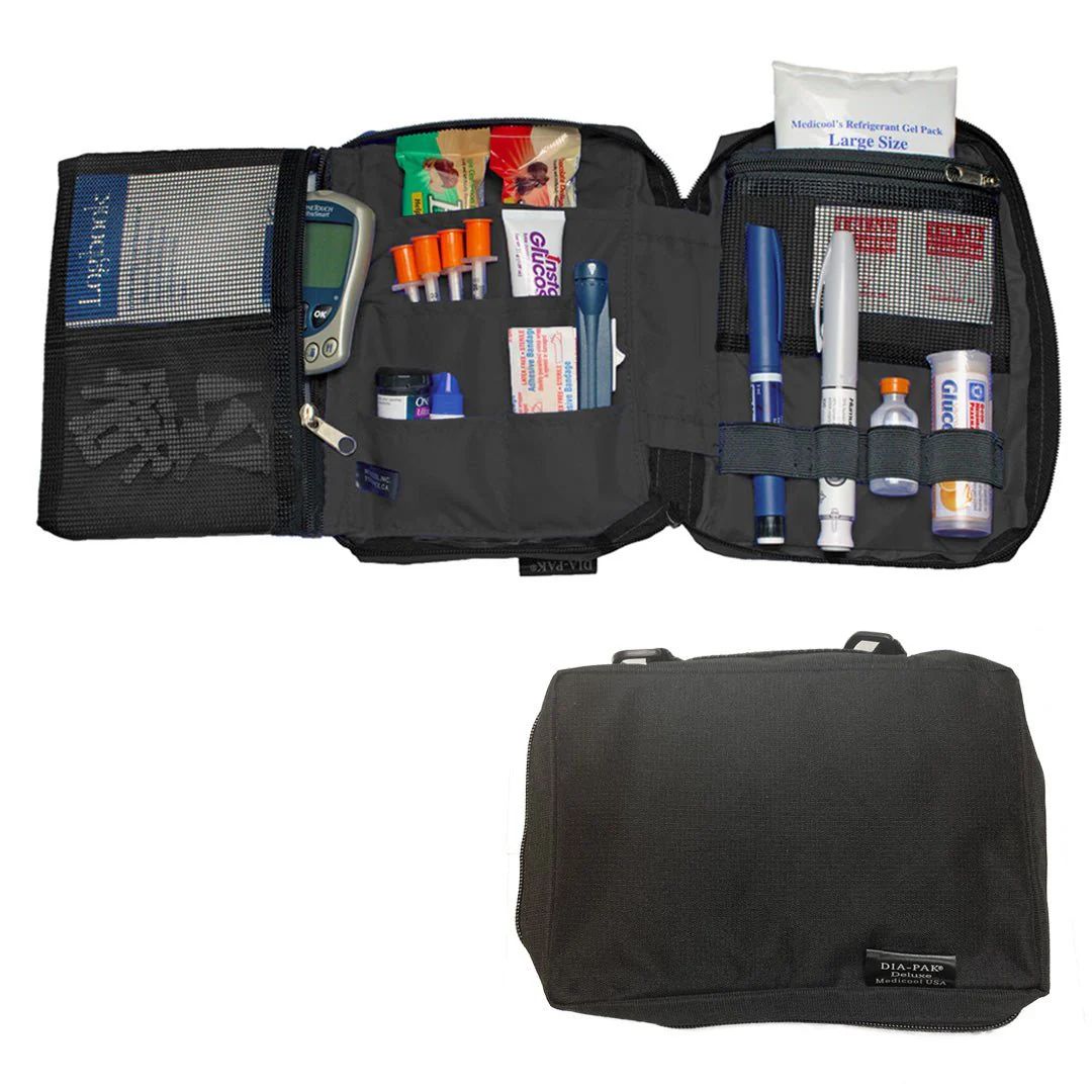 Medicool DIA-PAK DELUXE DIABETIC TRAVEL CASE - BLACK, 1/BX