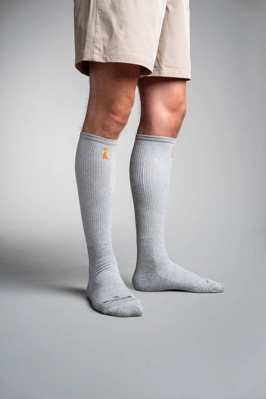 Incrediwear Therapeutic Knee High Socks, Grey, Size Small (1 PR)