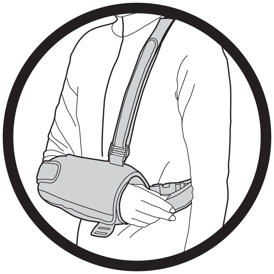 Kay Kare Single Arm Brace W/pillow-S Black Color, Latex Free, Single Arm Brace with an abductor pillow, for post operative care of shoulder surgeries. Small size 8/box, made in USA, USA Patented. 8/box