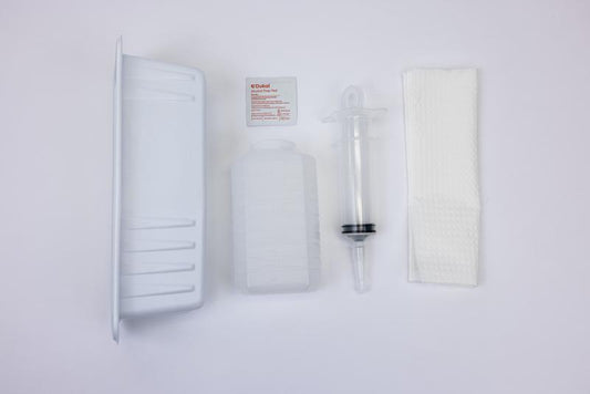 LSL 60ML PISTON IRRIGATION TRAY, PREMIUM, STERILE, 60ML PISTON SYRINGE, 500ML GRADUATED CONTAINER, TIP PROTECTOR, WATERPROOF DRAPE, ALCOHOL WIPE, 1200 ML GRADUATED COLLECTION TRAY, 20 EA/CA