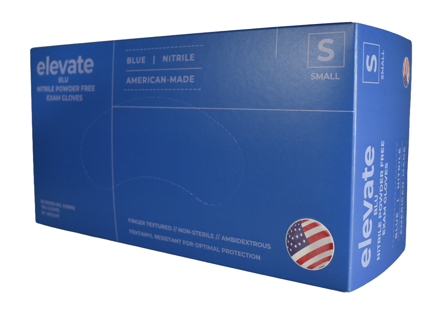 MHI Elevate Regular Blue, Powder Free 4.5 mil 510(k) Chemotherapy Rated, Fentanyl Rated Finger textured Non-Sterile disposable  Exam Glove -XLarge (90 EA/BX, 10 BX/CS) Made in USA
