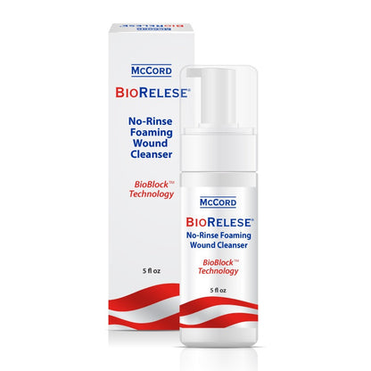 McCord BioRelese Foaming Cleanser 5oz. An Innovative micelle smart foaming cleanser that cleanses and reduces biofilms and pathogen colonization. 1/EA