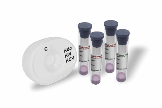 MedMira Reveal HBc/ HIV/HCV Antibody Test Controls, Room Temperature Storage,  Quanity: 50 Tests. For UseWith: Human Serum, Plasma, Capillary (fingerstick) Whole Blood Or Venipuncture. RUO only. 10 Each/Case