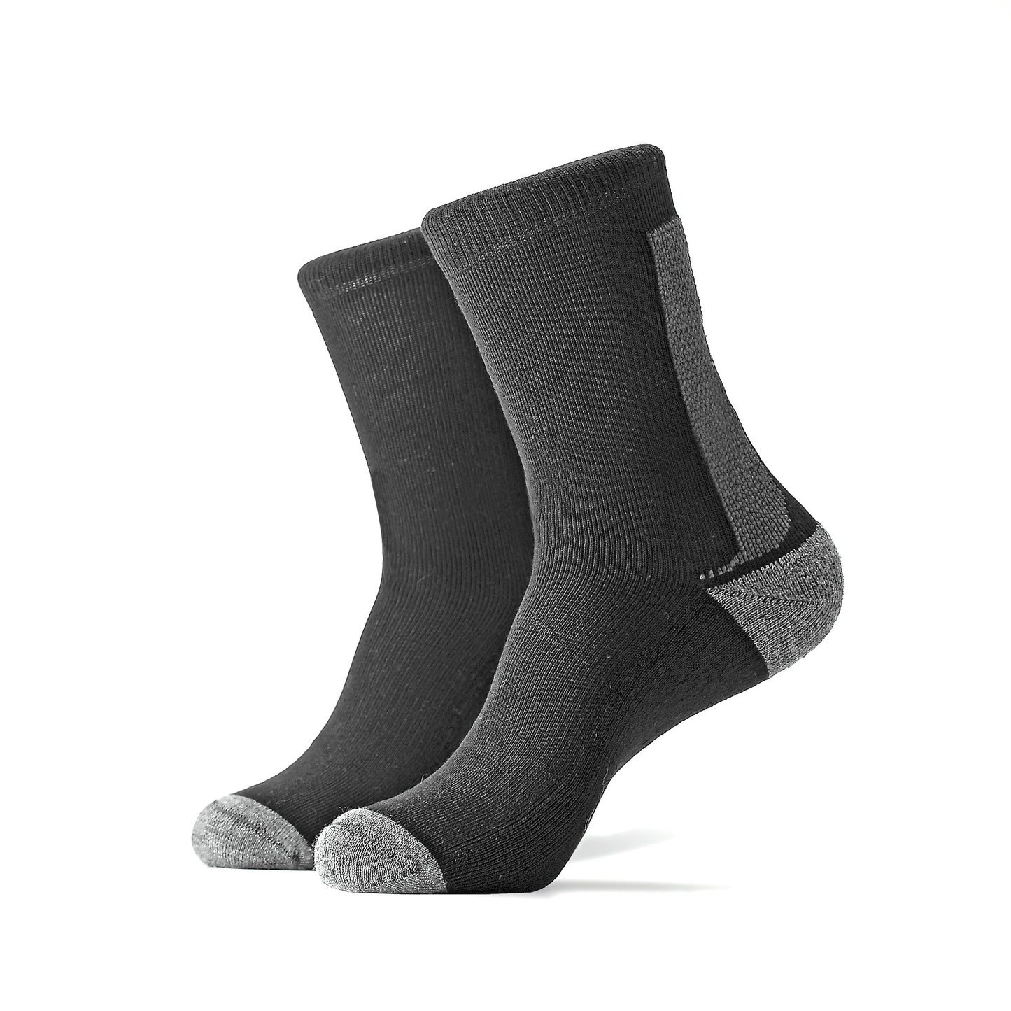Balance Doctor, Neuropathy sock, Black with Grey Stripe, M, Made in the USA, 3 Pairs per Pack