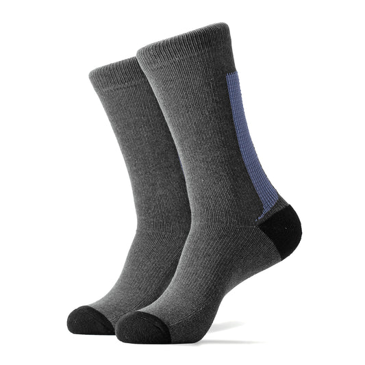 Balance Doctor, Neuropathy sock, Grey with blue Stripe XL, Made in the USA, 3 Pairs per Pack