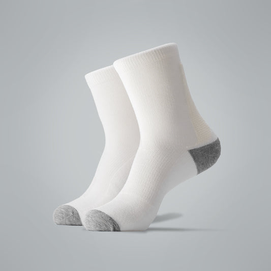 Balance Doctor, Sports Series sock, white with white stripe XL, Made in the USA, 3 Pairs per Pack