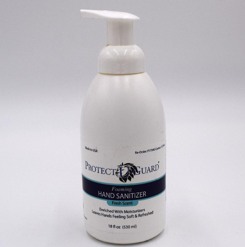 Protect U Guard Ethanol Foaming Hand Sanitizer - Fresh Scent - 18 Oz, 12EA/CS