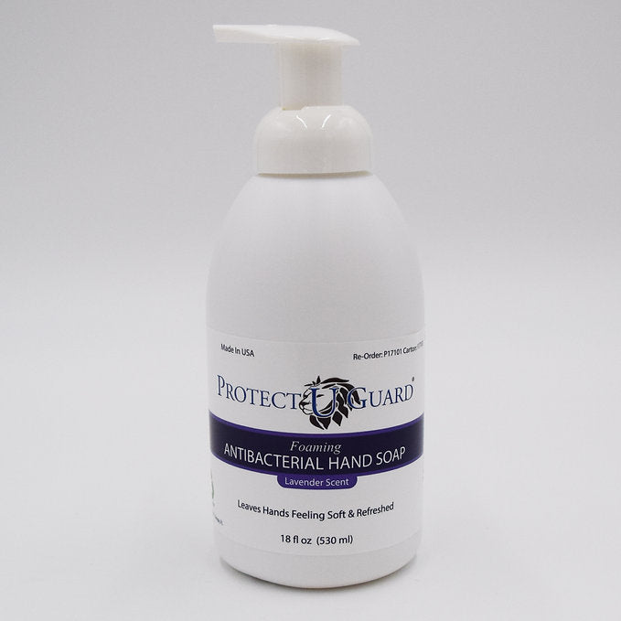 Protect U Guard Antibacterial Healthcare/Food Service Hand Soap - Lavender Scent - 18 Oz, 12EA/CS