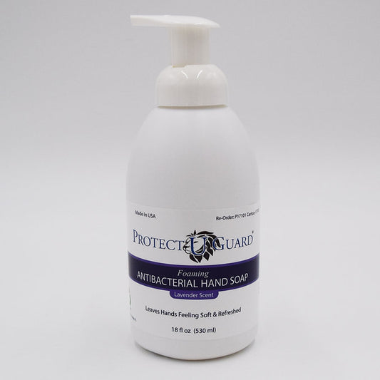 Protect U Guard Antibacterial Healthcare/Food Service Hand Soap - Lavender Scent - 18 Oz, 12EA/CS
