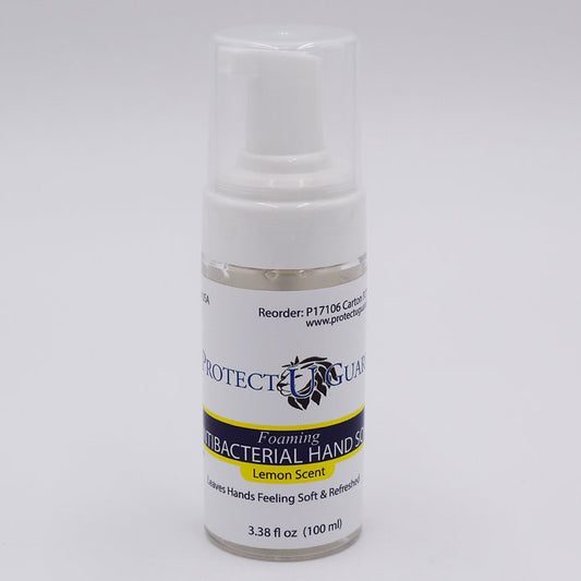 Protect U Guard Antibacterial Healthcare/Food Service Hand Soap - Lemon Scent - 3.38 Oz, 24EA/CS