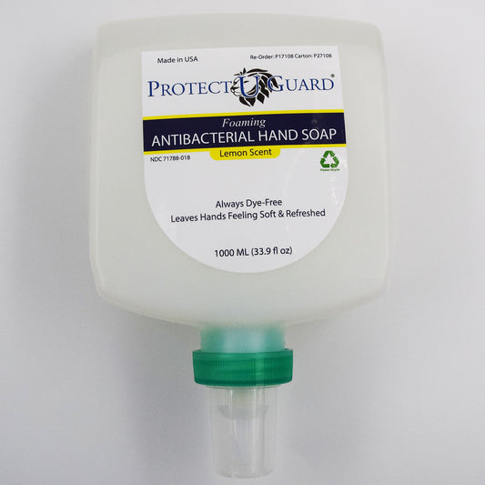 Protect U Guard Antibacterial Healthcare/Food Service Hand Soap - Lemon Scent - 1000 ML, 4EA/CS