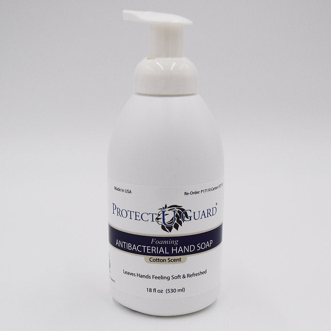 Protect U Guard Antibacterial Healthcare/Food Service Hand Soap - Fresh Linen Cotton Scent - 18 Oz, 12EA/CS