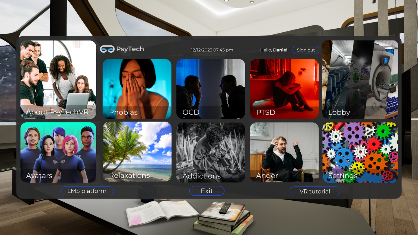 PsyTechVR Virtual Reality Mental Wellness Application – Annual License with Meta Quest 3 VR Headset. Includes Therapeutic VR Modules, Clinician Dashboard, and Multi-Platform VR Support