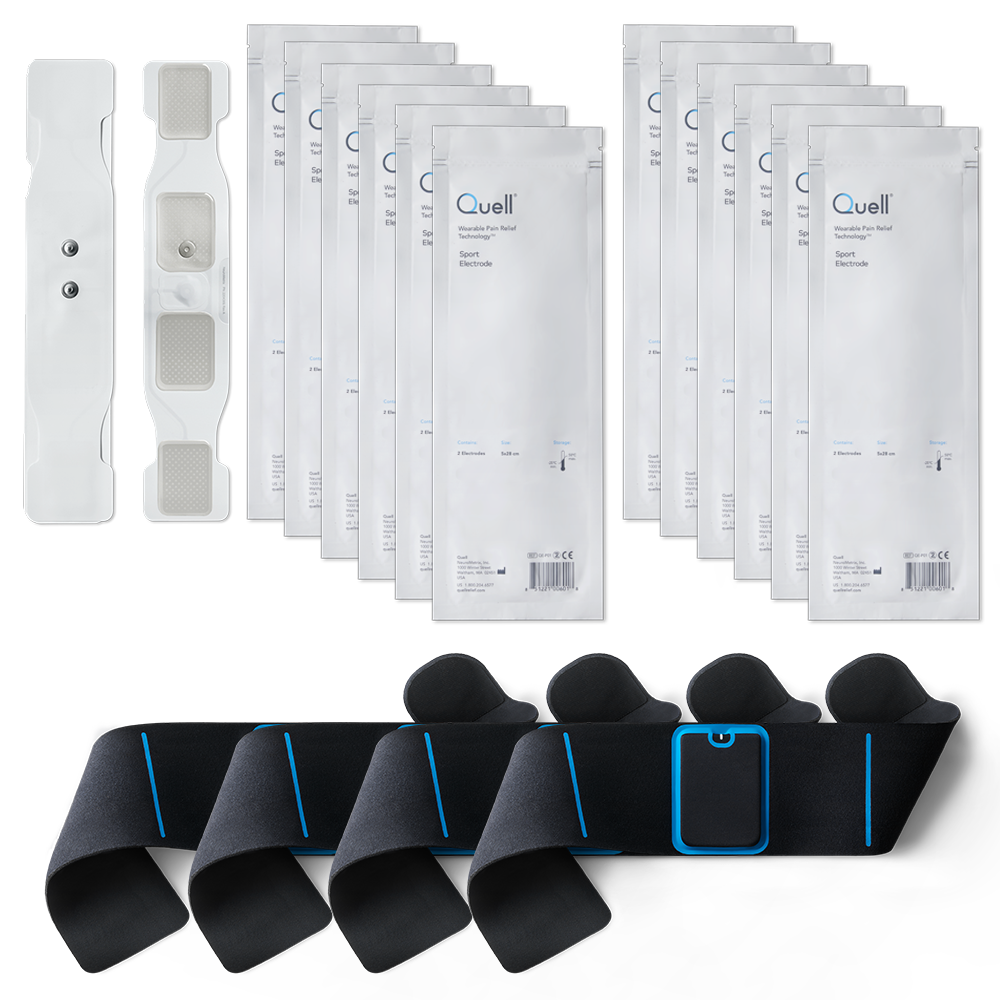 Quell Fibromyalgia 1yr Refill - 12 SPORT Electrode Packs, 4 Standard Leg Bands