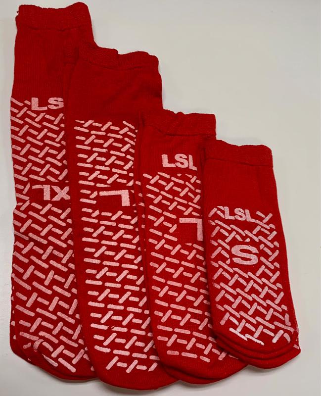 LSL DOUBLE TREAD AT-RISK SLIPPER XX-LARGE, RED, 48 PR/CA
