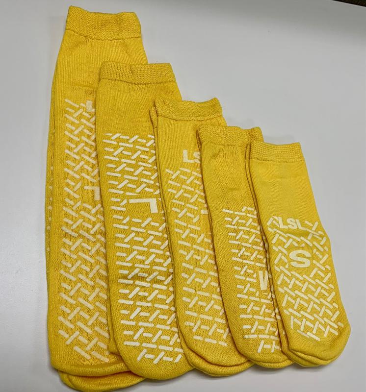 LSL DOUBLE TREAD AT-RISK SLIPPER LARGE, YELLOW, 48 PR/CA