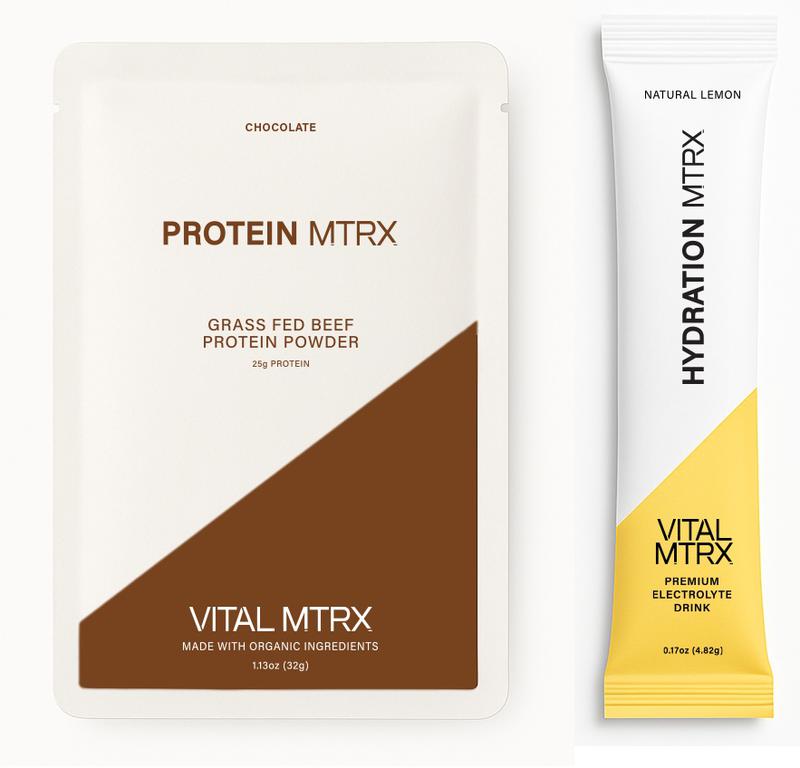 Pro Health Solutions, Vital Mtrx Surgery Pack – Chocolate Protein, 40 ea & Natural Lemon Hydration, 20 ea, Made in USA