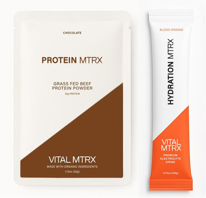 Pro Health Solutions, Vital Mtrx Surgery Pack – Chocolate Protein, 40 ea & Blood Orange Hydration, 20 ea, Made in USA