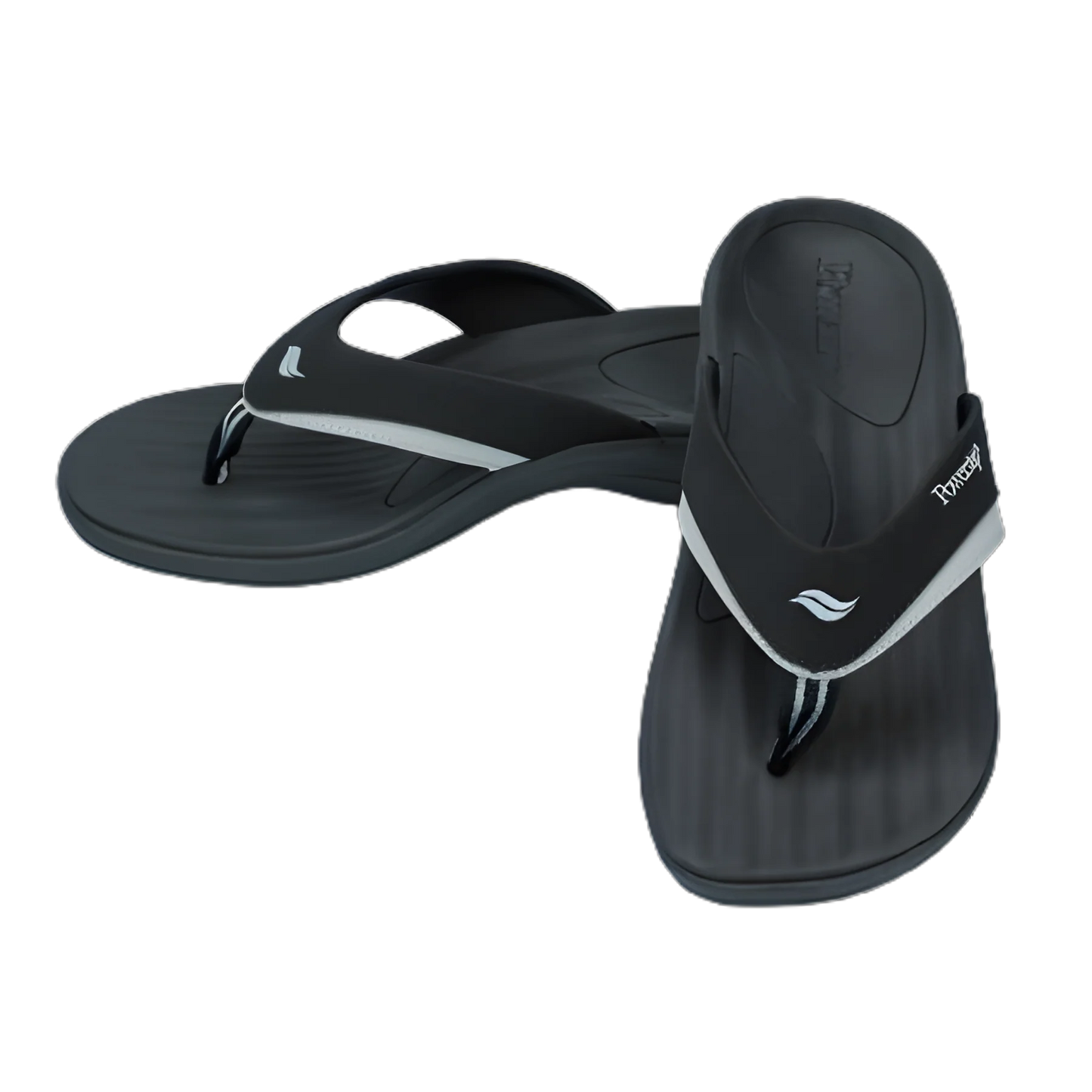 PowerStep® Orthotic Sandals, Mens, Black/Grey, 14