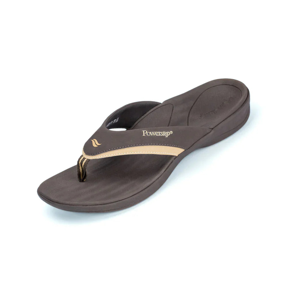 PowerStep® Orthotic Sandals, Mens, Brown/Tan, 14