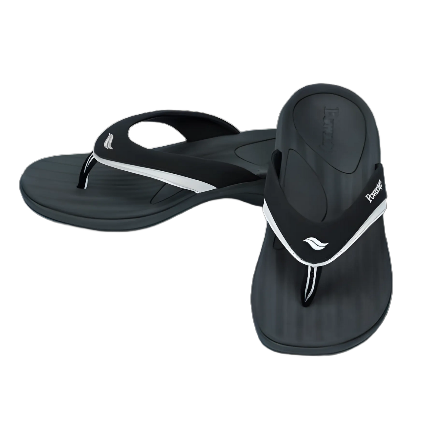 PowerStep® Orthotic Sandals, Womens, Black/Silver, 10