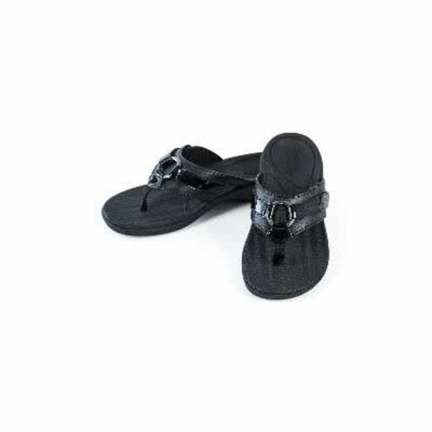 PowerStep® Orthotic Fashion Sandals, Womens, Black, 9