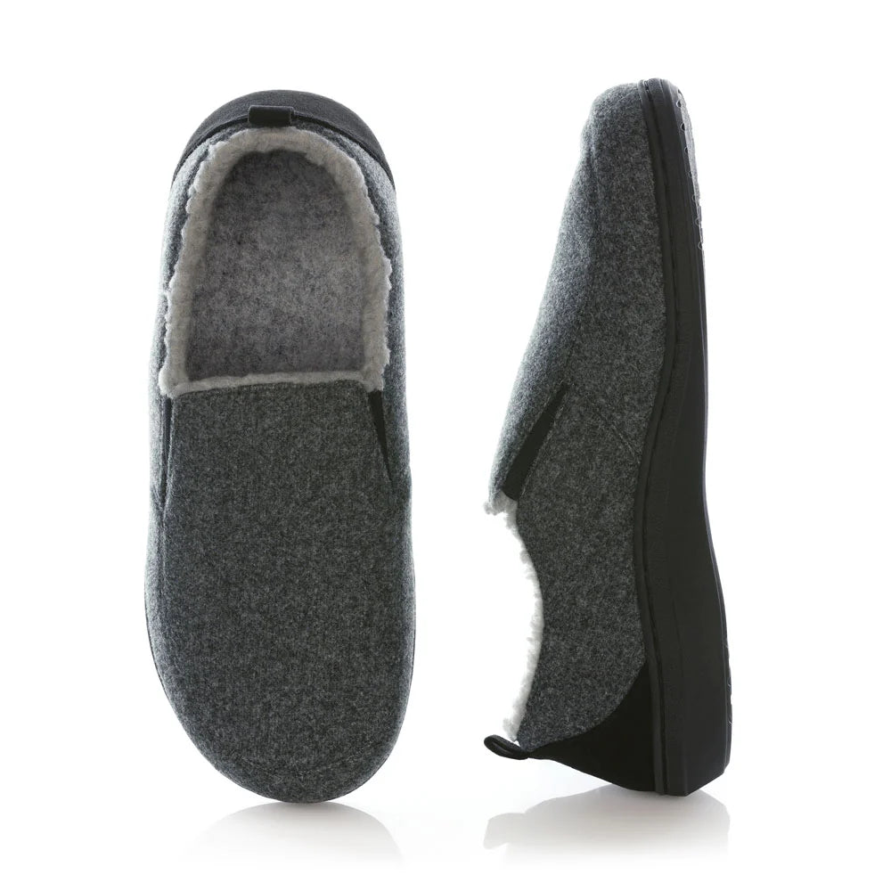 PowerStep Twin Gore Slippers, Men's, Charcoal, 10