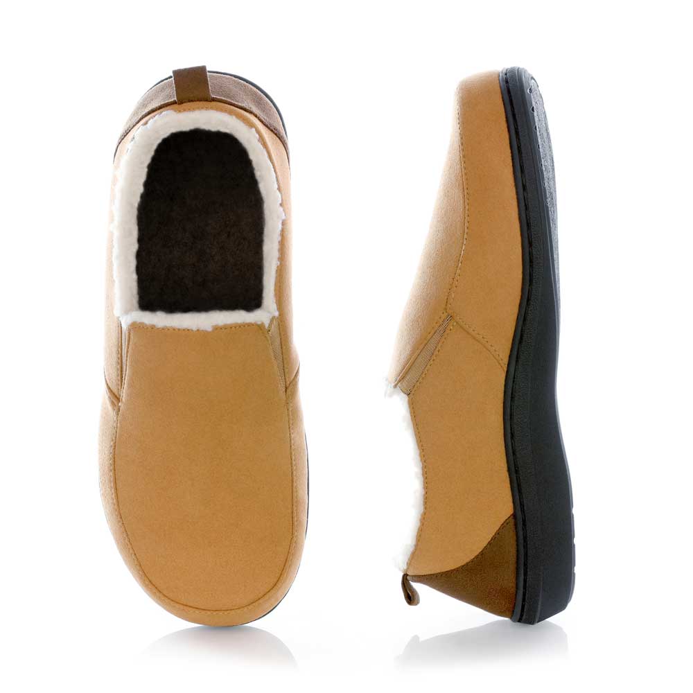 PowerStep Twin Gore Slippers, Men's, Brown, 13